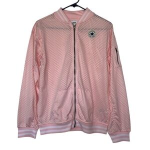 Converse Zip-Up Mesh Jacket light Pink Size XL AGE 13-15